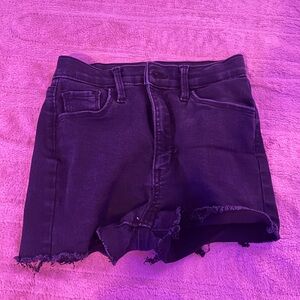 Women's Black Denim Shorts